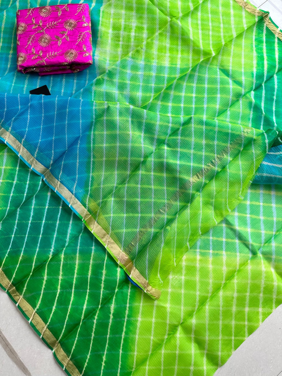 Pure Hand Tye N Dye Kota Silk Saree