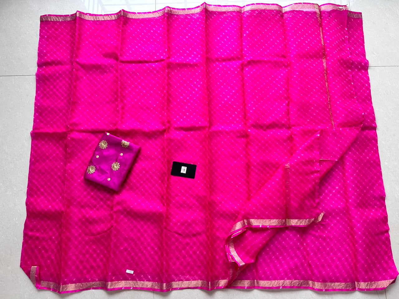 Pure Hand Tye N Dye Kota Silk Saree