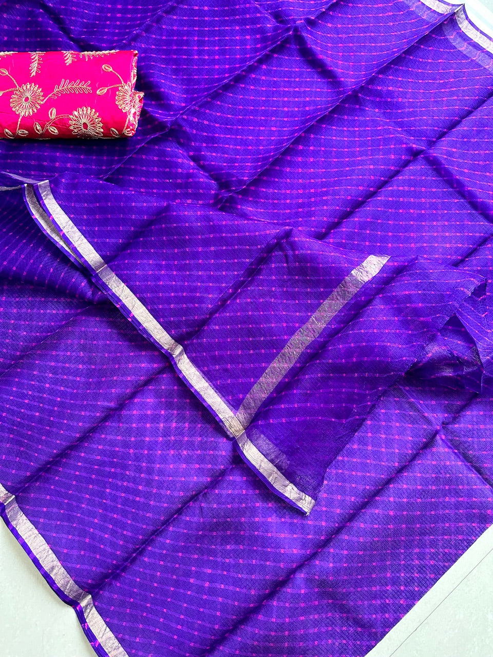 Pure Hand Tye N Dye Kota Silk Saree