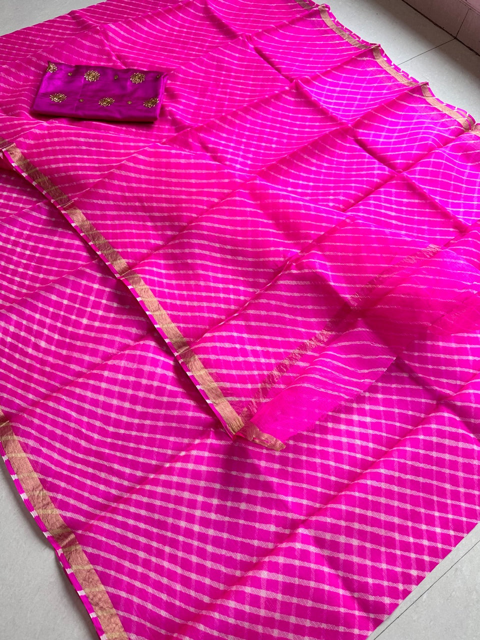 Pure Hand Tye N Dye Kota Silk Saree