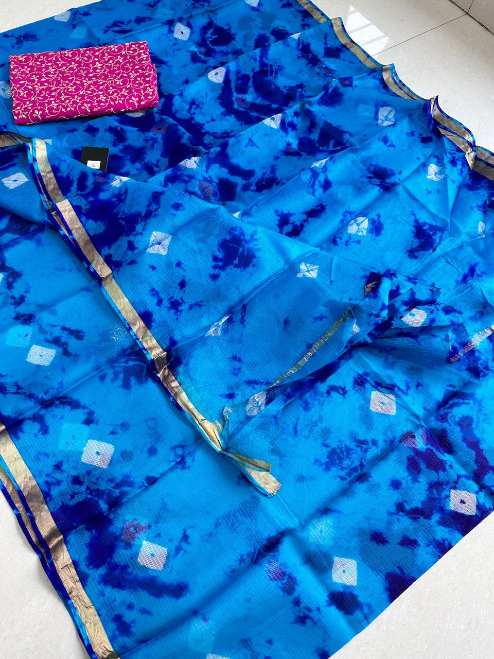 Pure Hand Tye n Dye Kota Silk Saree