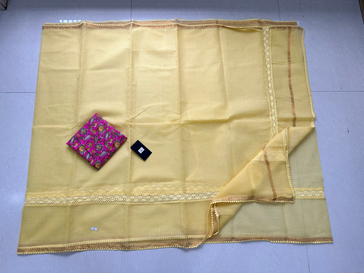 Pure Single Dyed Kota Cotton Doria Saree