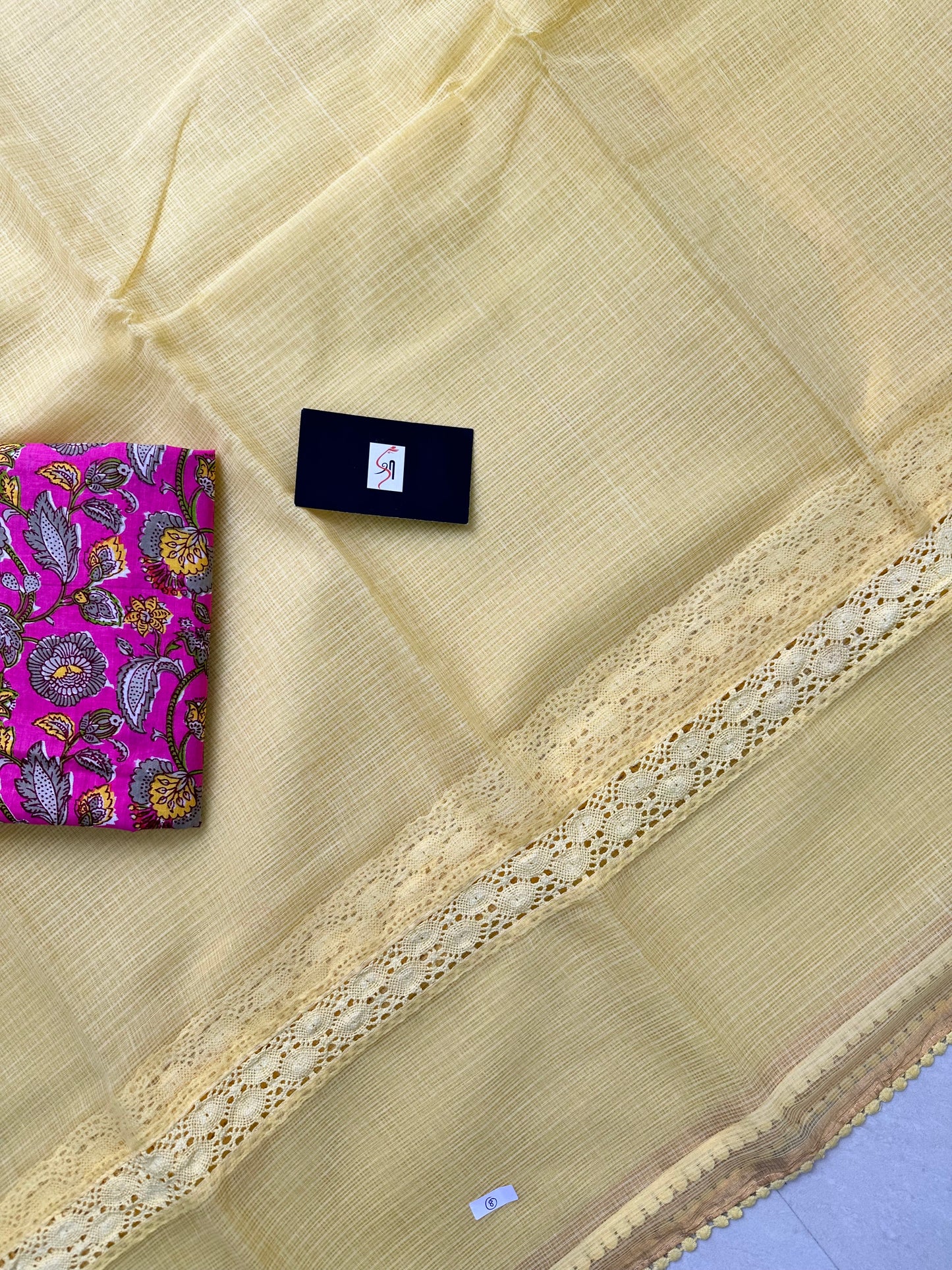 Pure Single Dyed Kota Cotton Doria Saree