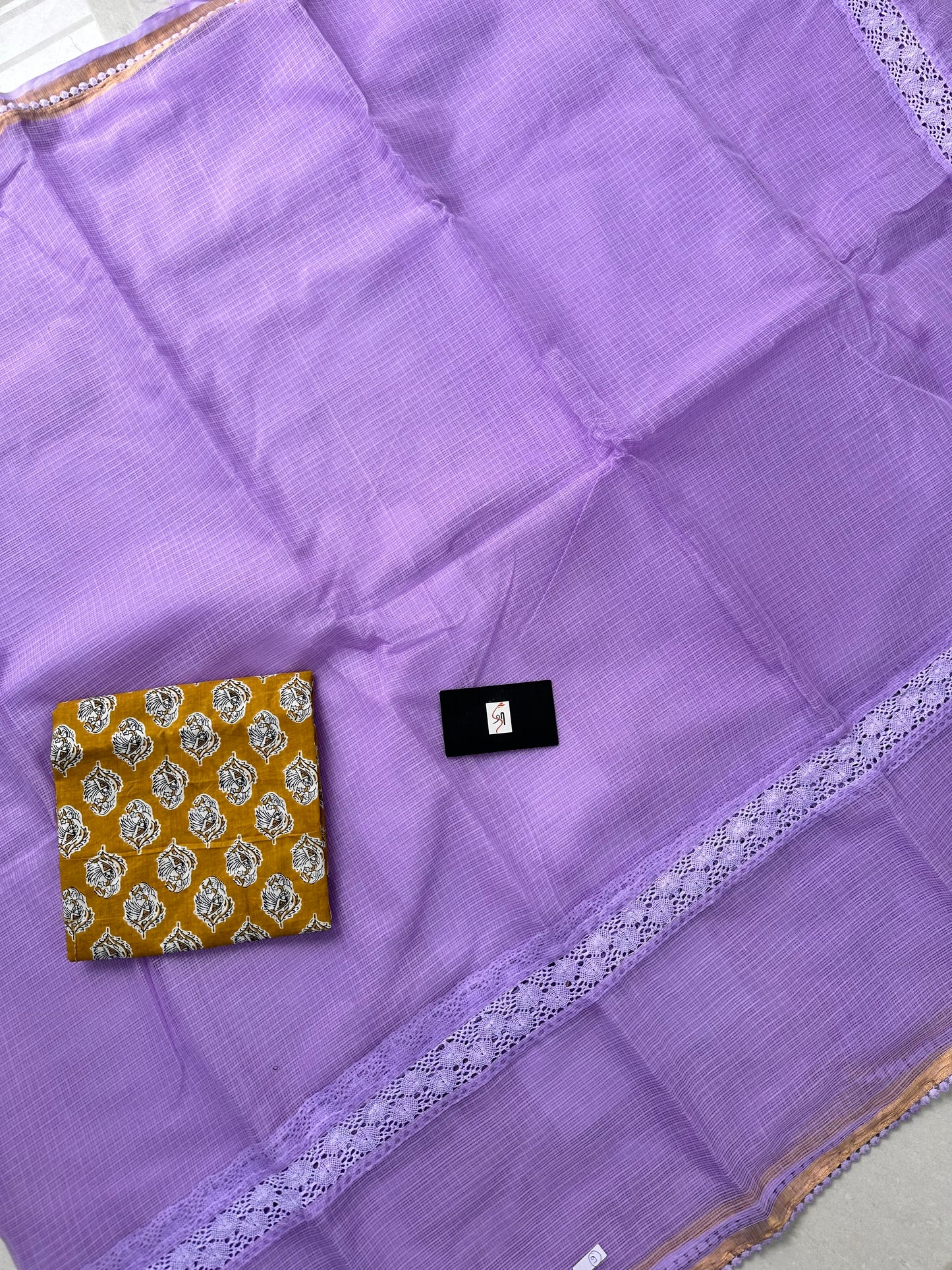 Pure Single Dyed Kota Cotton Doria Saree