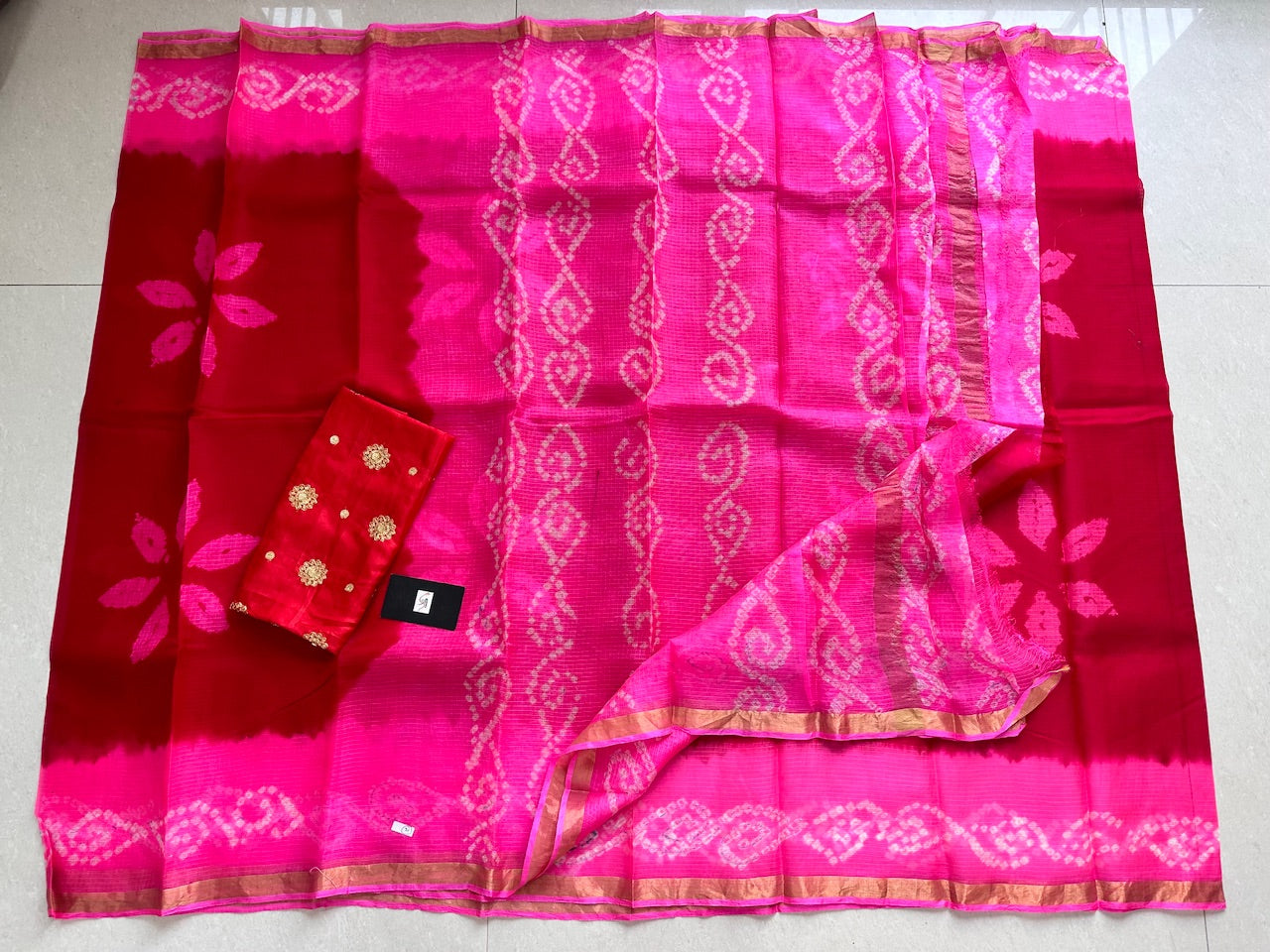 Pure Hand Tye n Dye Kota Silk Saree