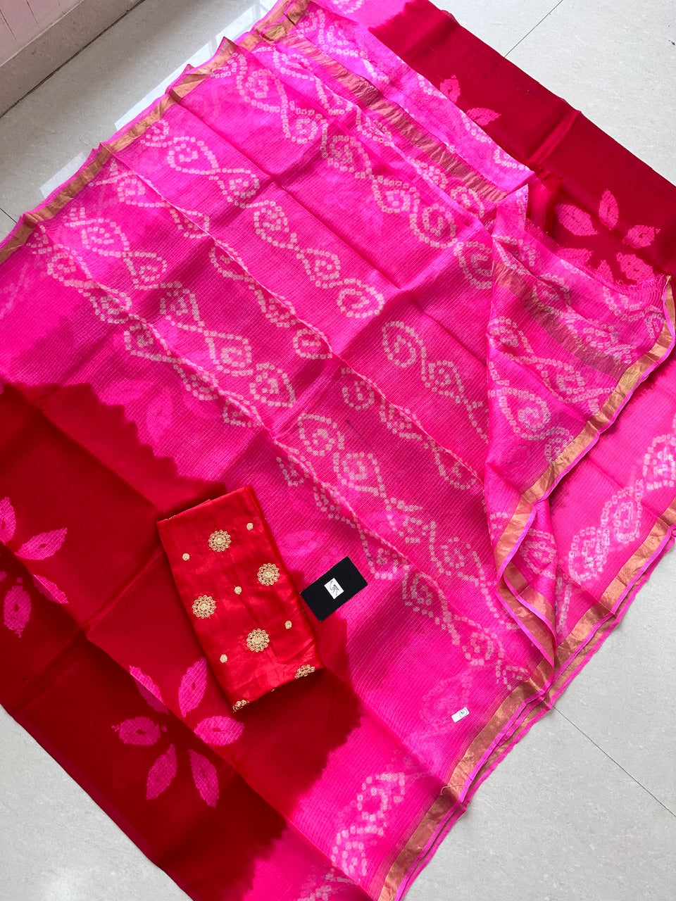 Pure Hand Tye n Dye Kota Silk Saree