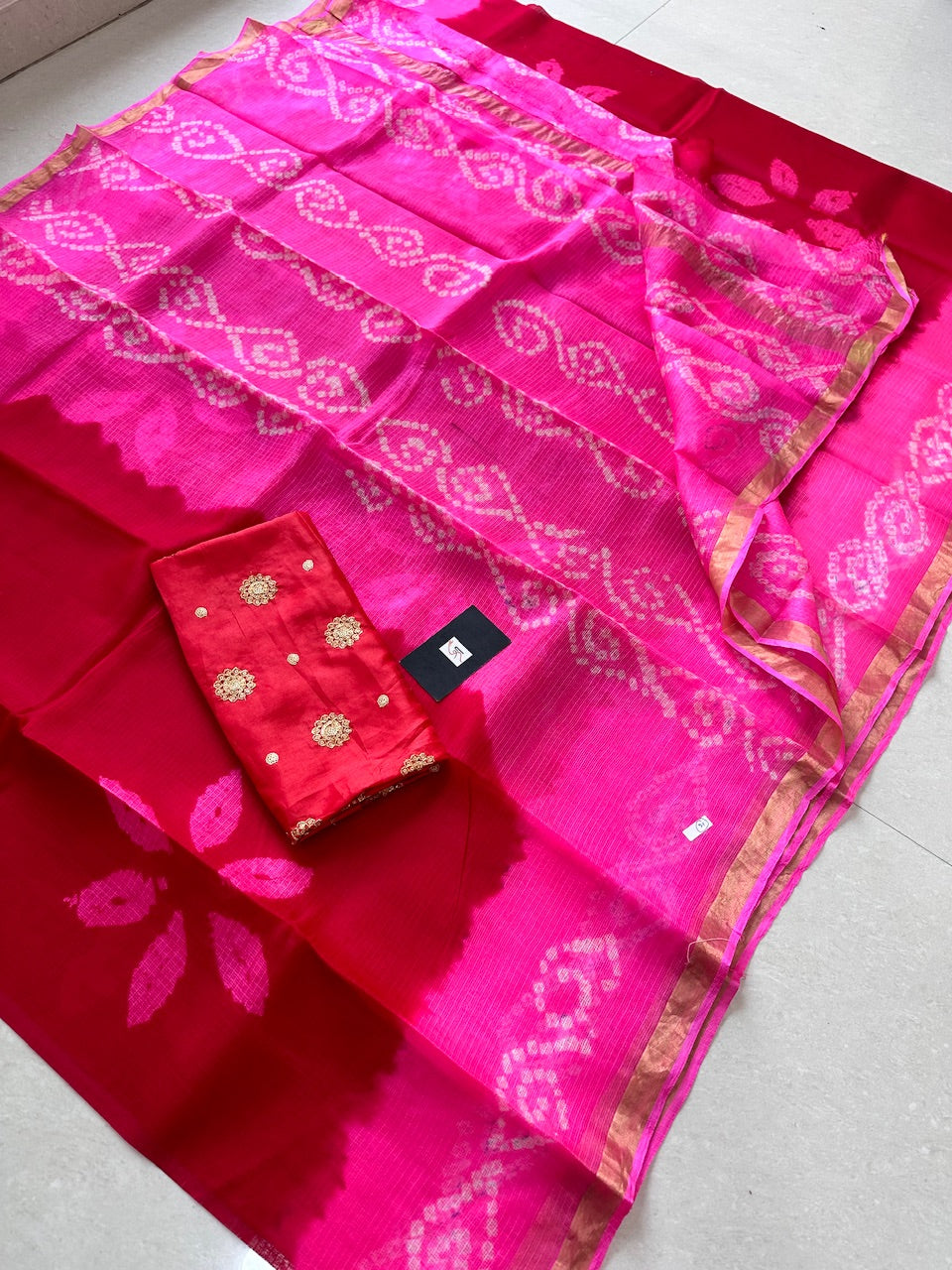 Pure Hand Tye n Dye Kota Silk Saree