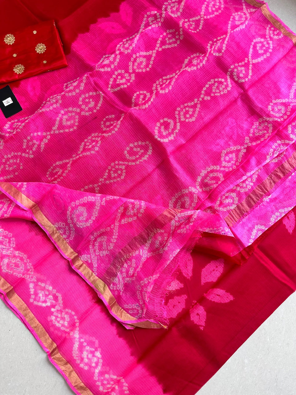 Pure Hand Tye n Dye Kota Silk Saree