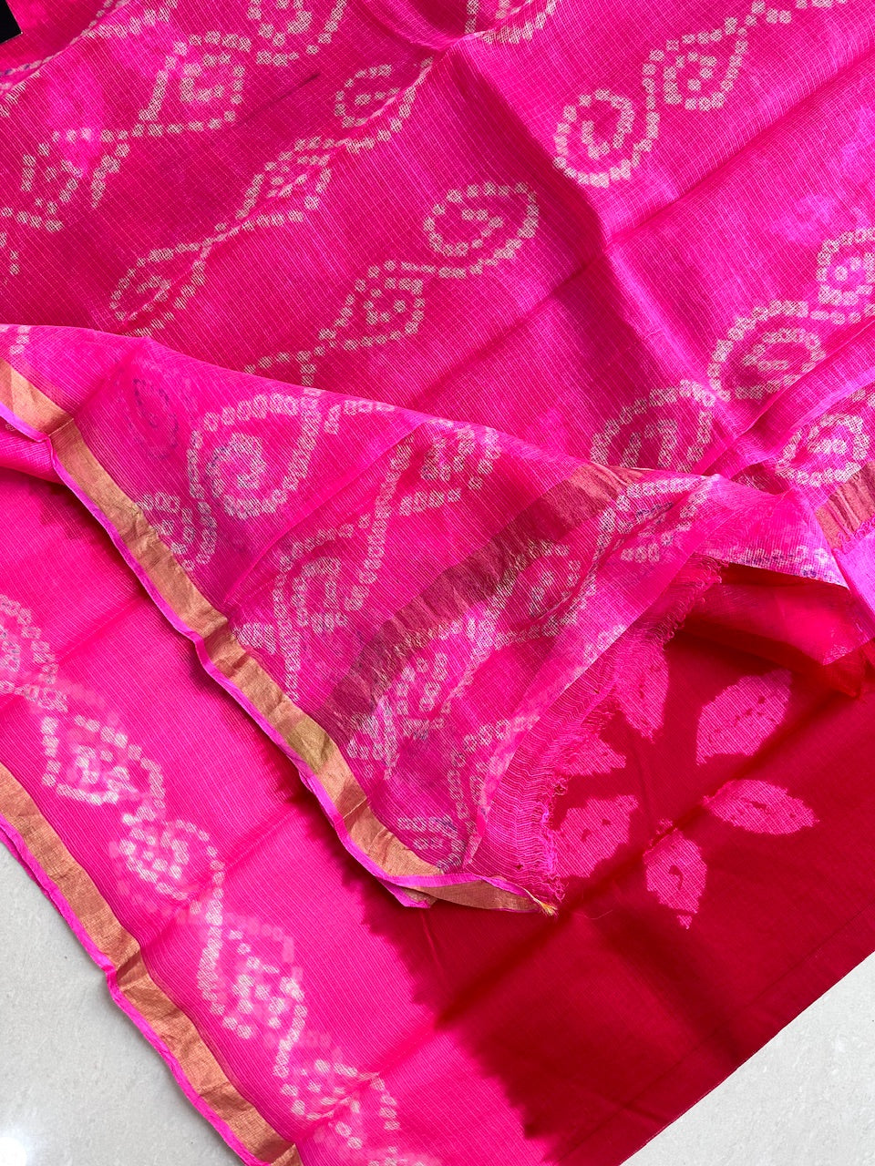 Pure Hand Tye n Dye Kota Silk Saree