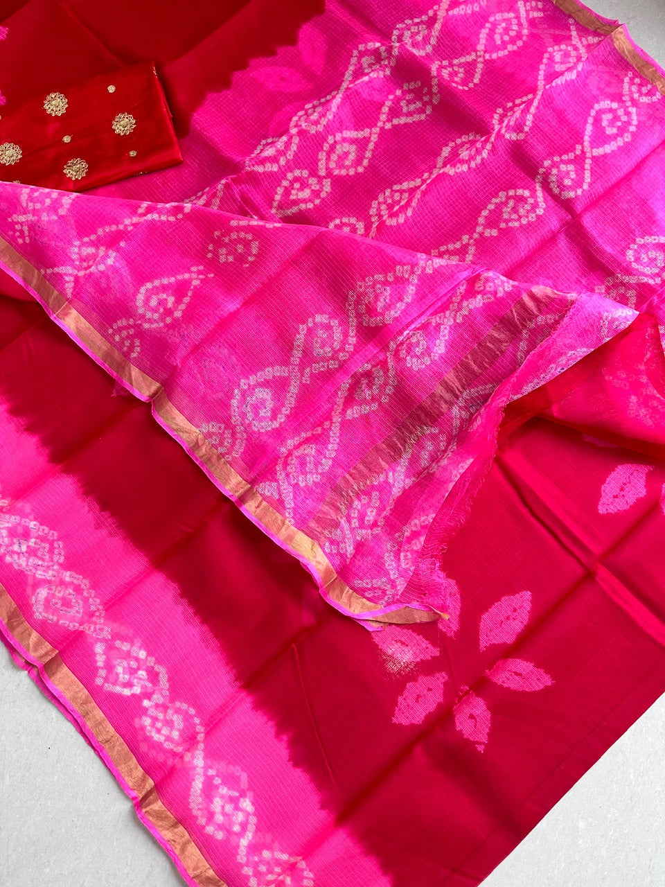 Pure Hand Tye n Dye Kota Silk Saree