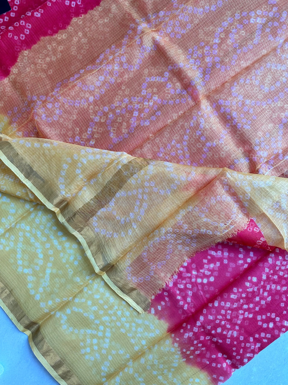 Pure Hand Tye n Dye Kota Silk Saree