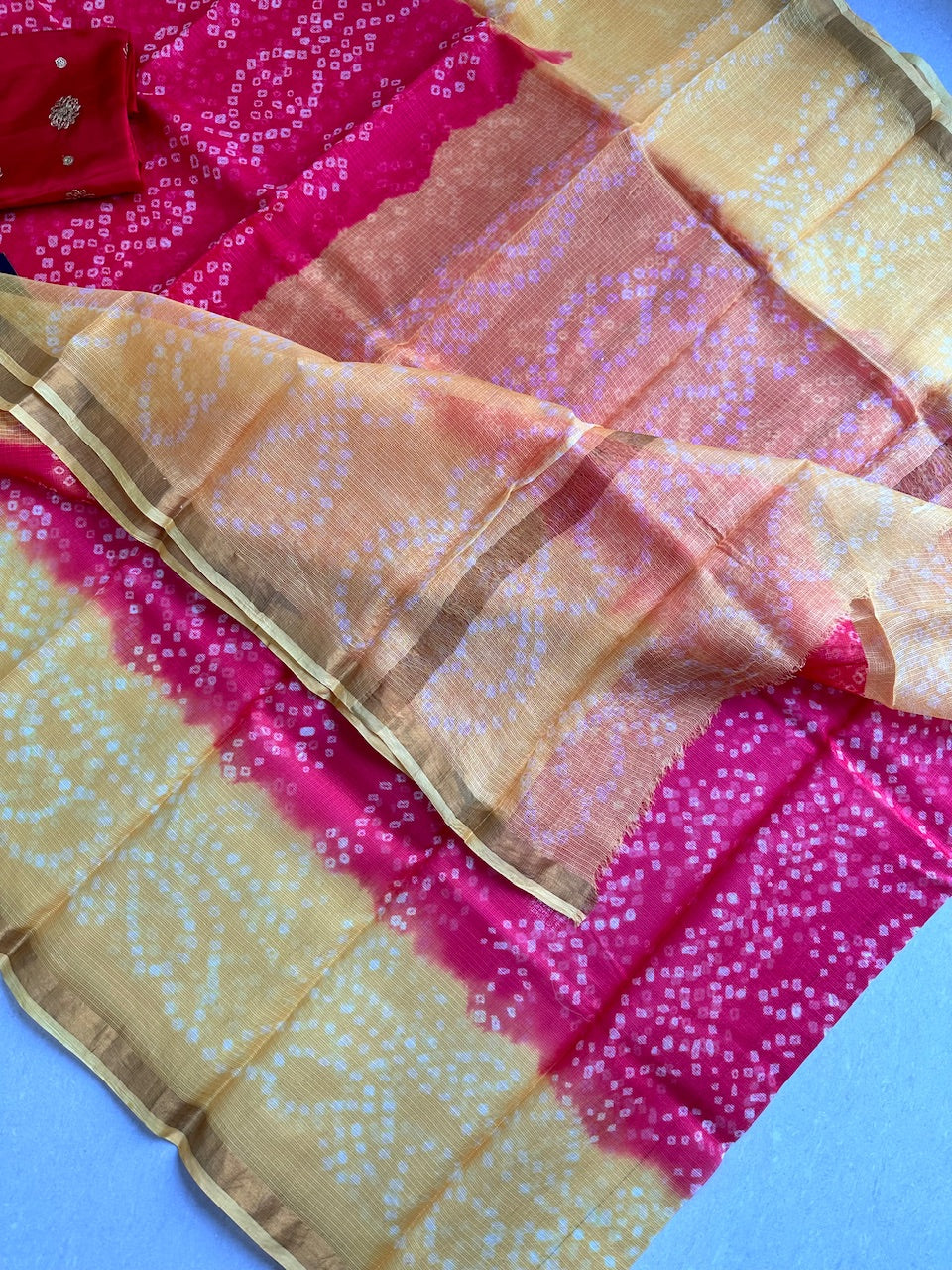 Pure Hand Tye n Dye Kota Silk Saree