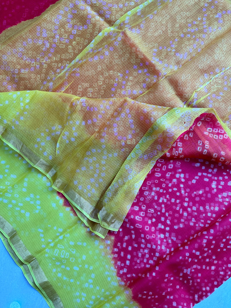 Pure Hand Tye N Dye Kota Silk Saree