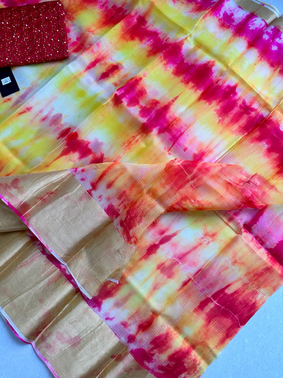 Pure Hand Tye n Dye Kota Silk Saree