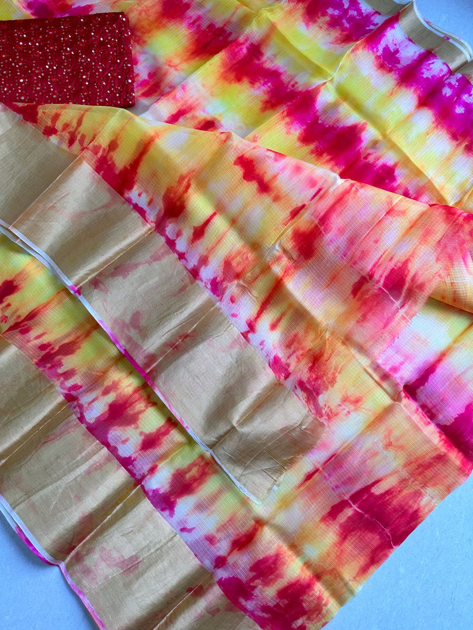 Pure Hand Tye n Dye Kota Silk Saree