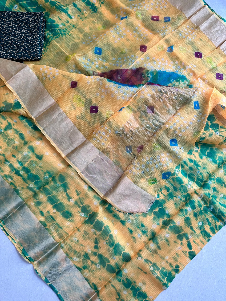 Pure Hand Tye n Dye Kota Silk Saree