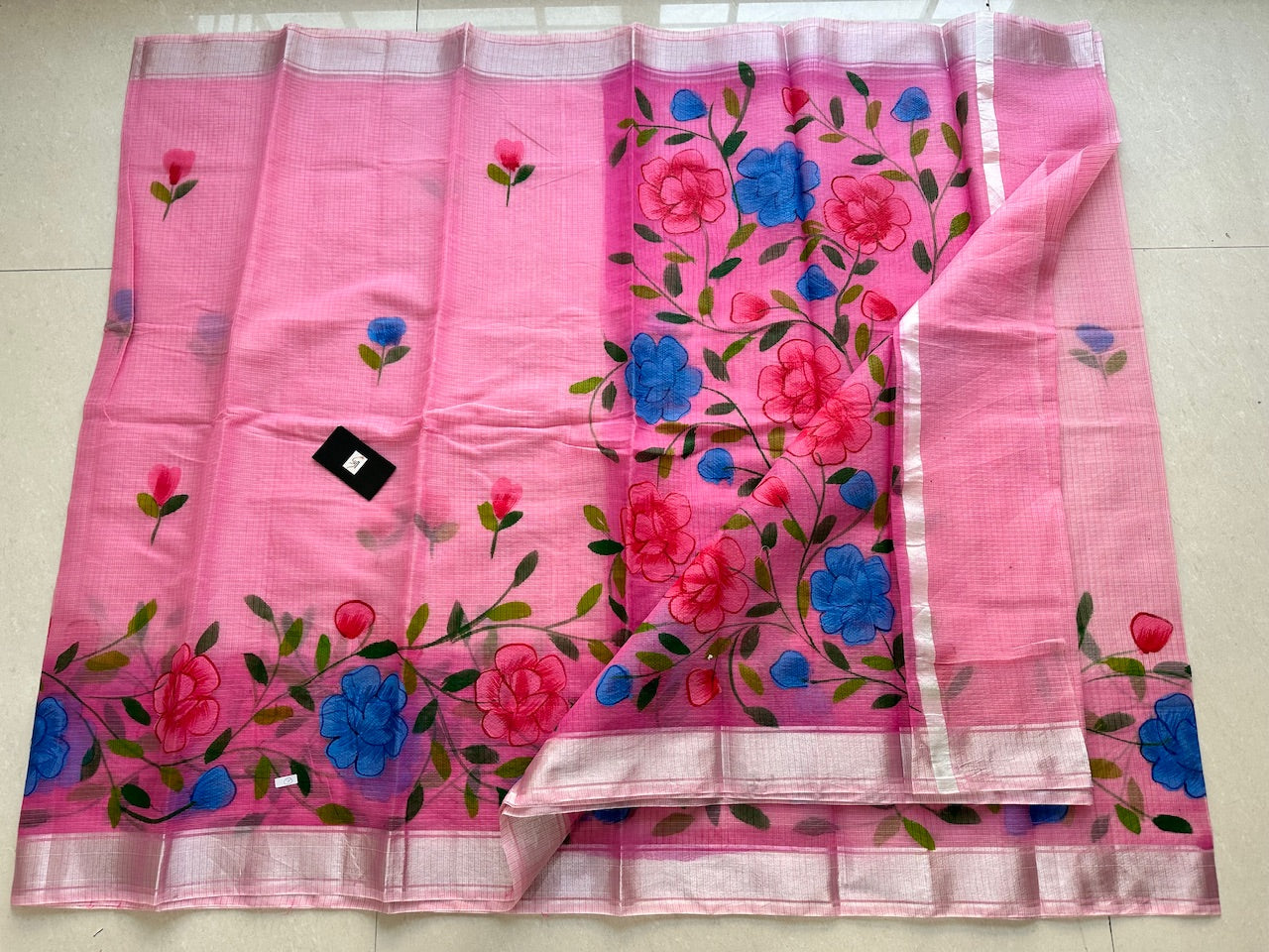 Handpainted Kota Cotton Doria Saree