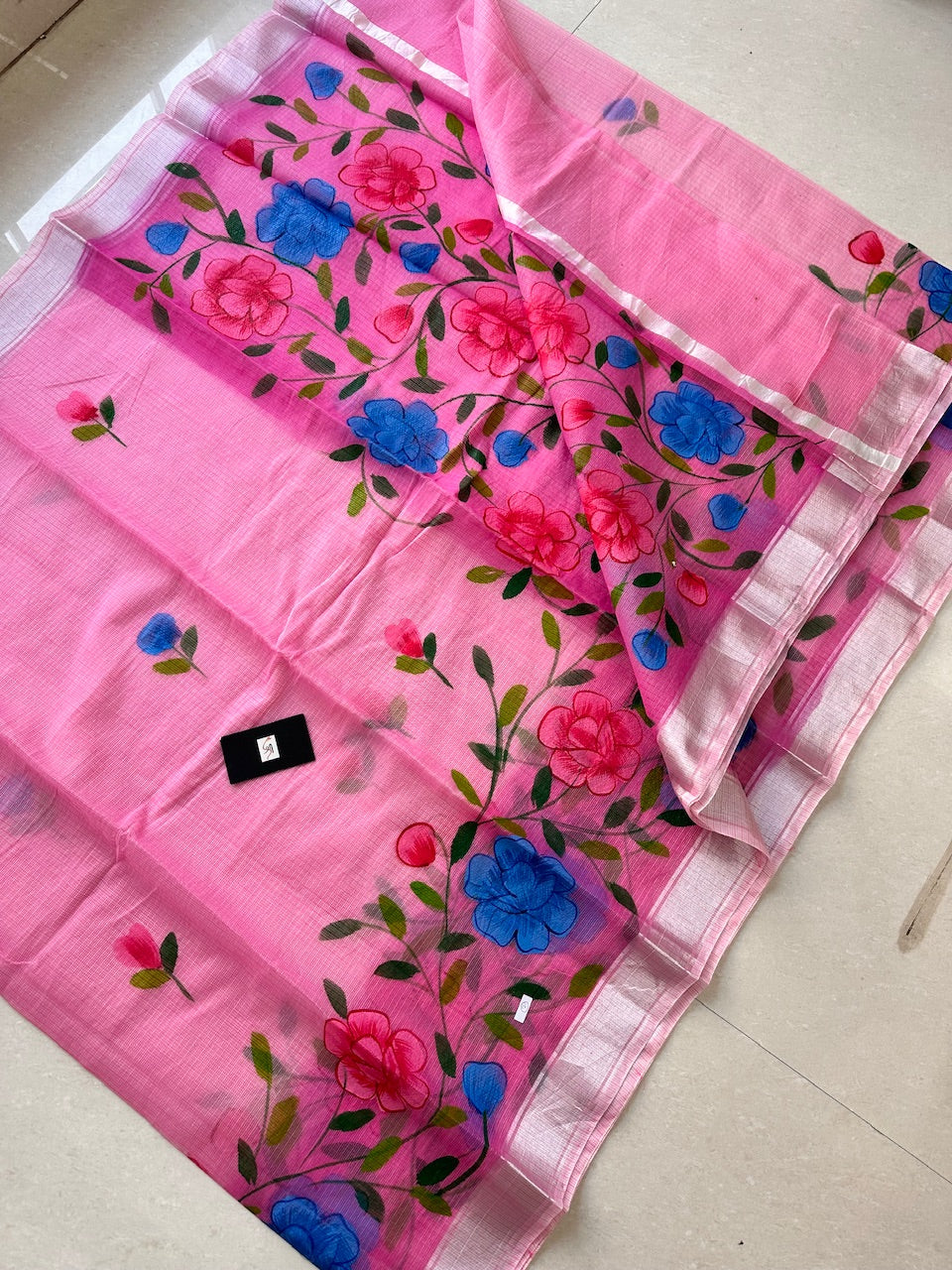 Handpainted Kota Cotton Doria Saree