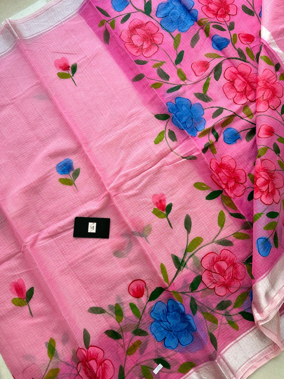 Handpainted Kota Cotton Doria Saree