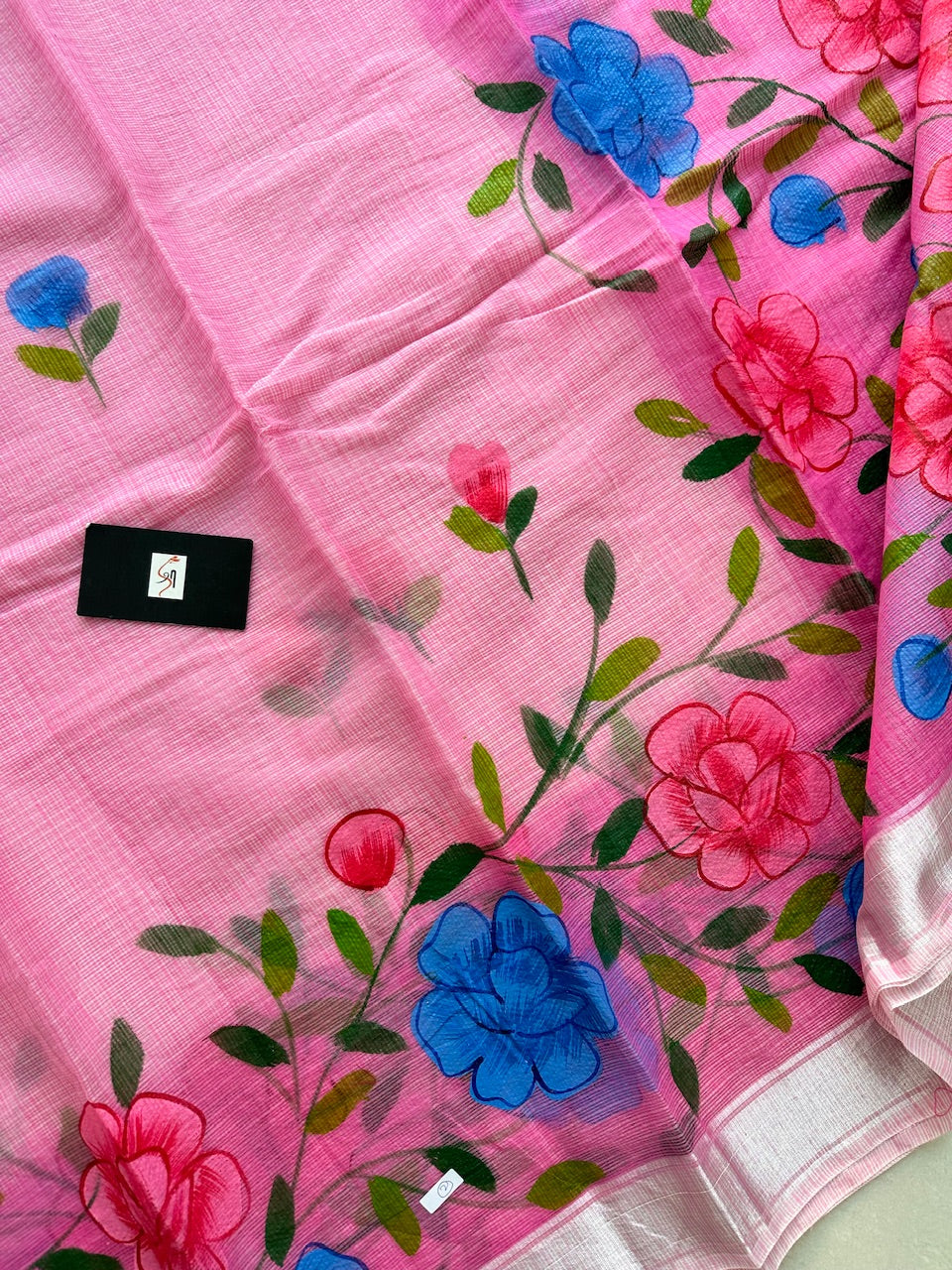 Handpainted Kota Cotton Doria Saree