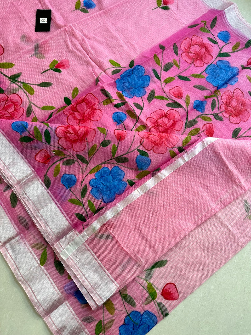 Handpainted Kota Cotton Doria Saree