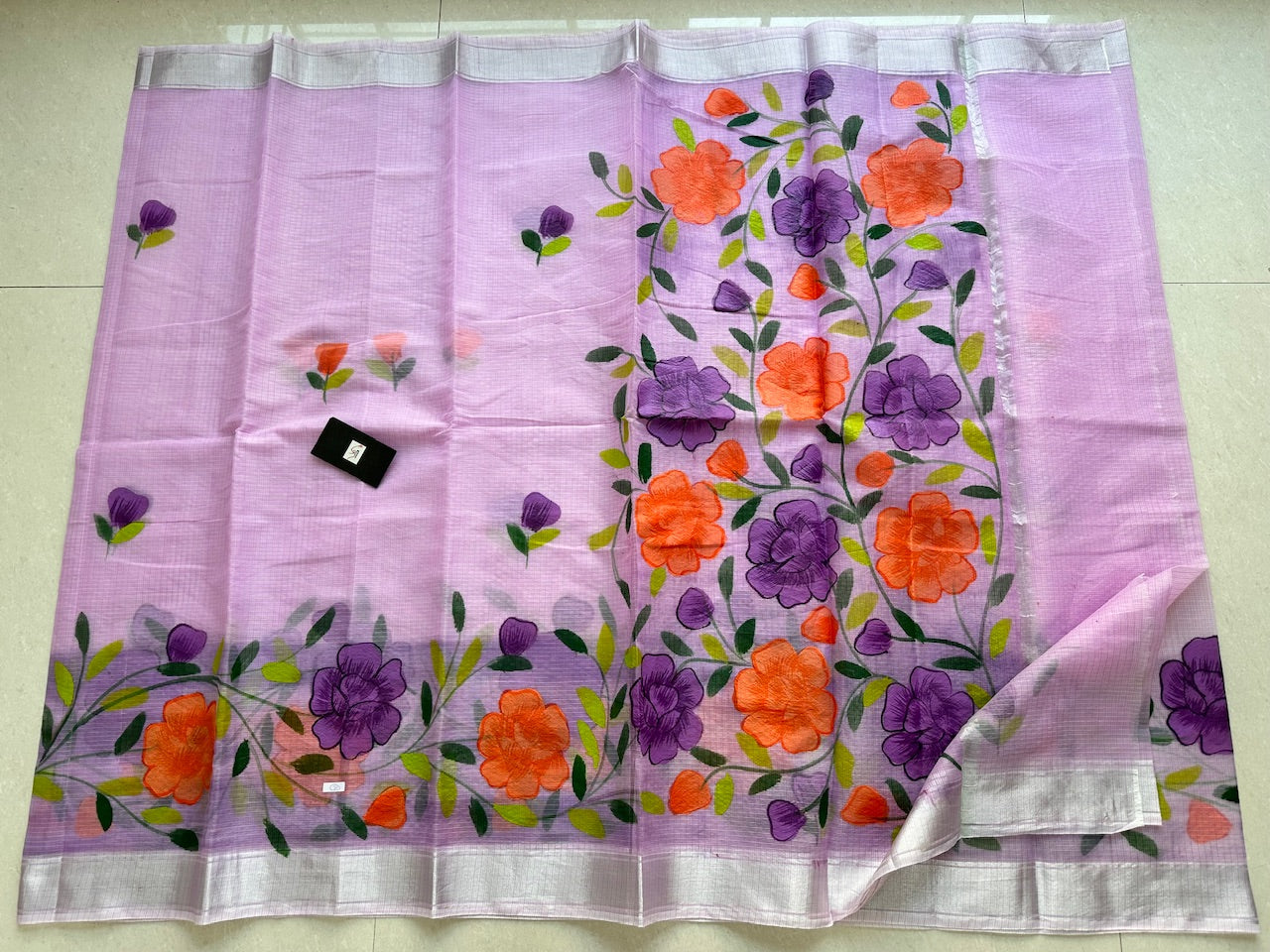 Handpainted Kota Cotton Doria Saree