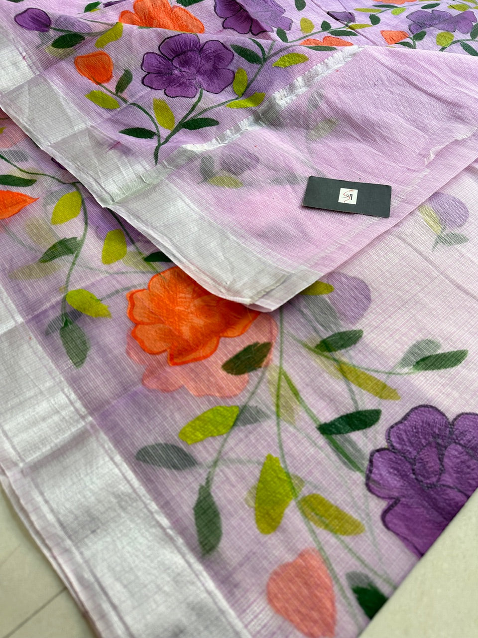 Handpainted Kota Cotton Doria Saree