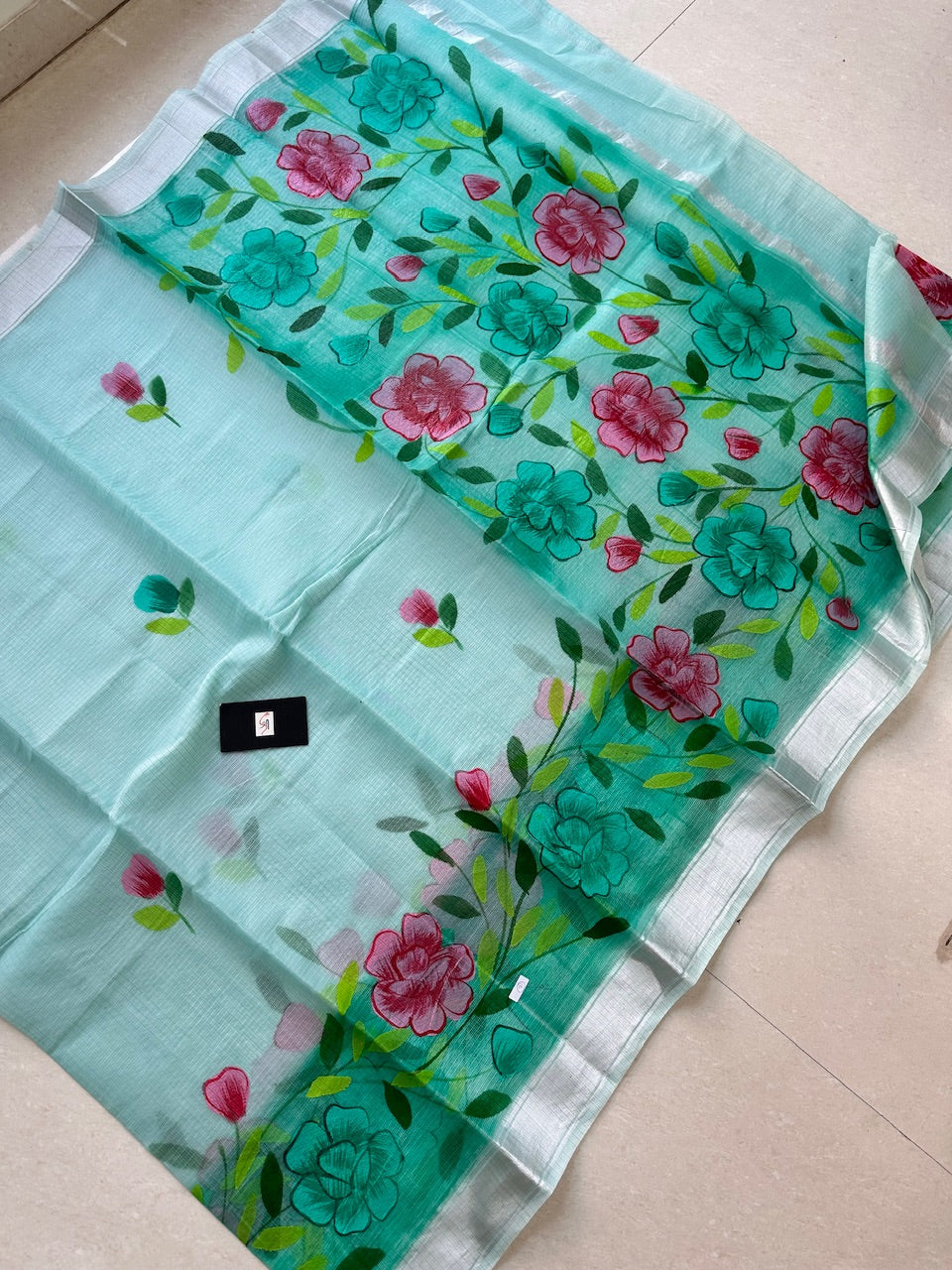 Handpainted Kota Cotton Doria Saree