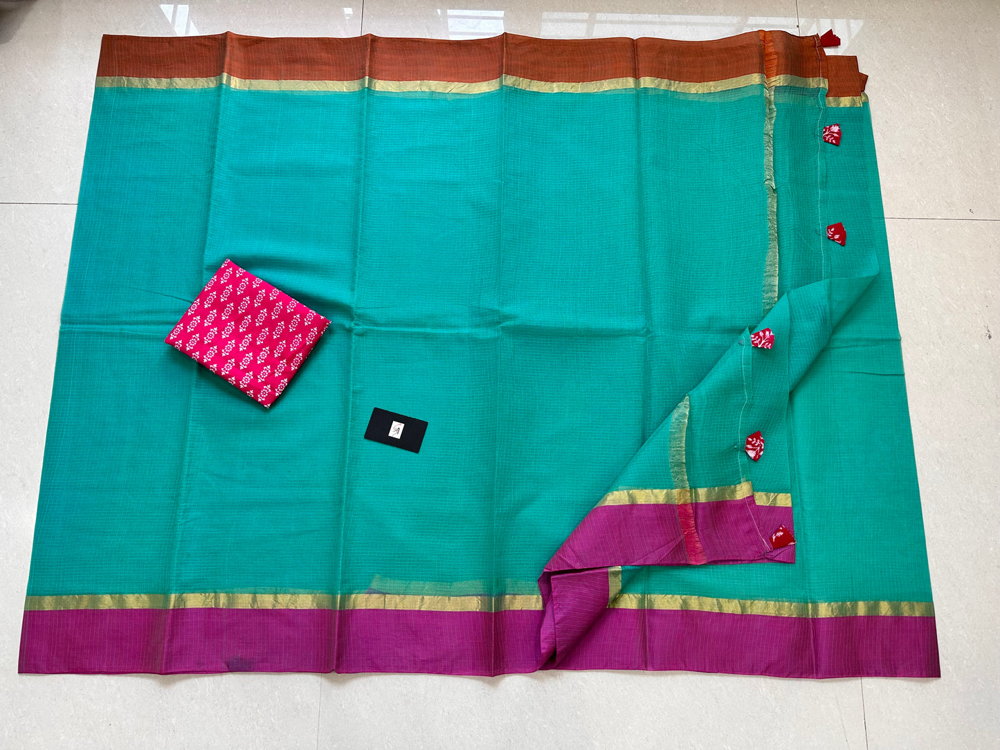 Pure Dyed Kota Cotton Doria Saree