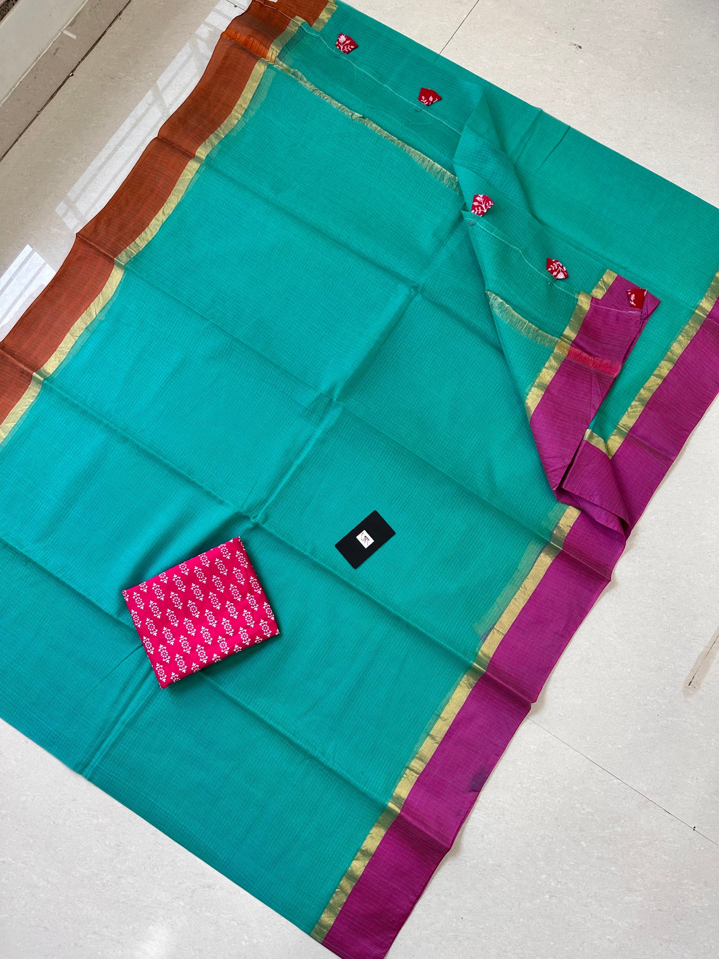 Pure Dyed Kota Cotton Doria Saree