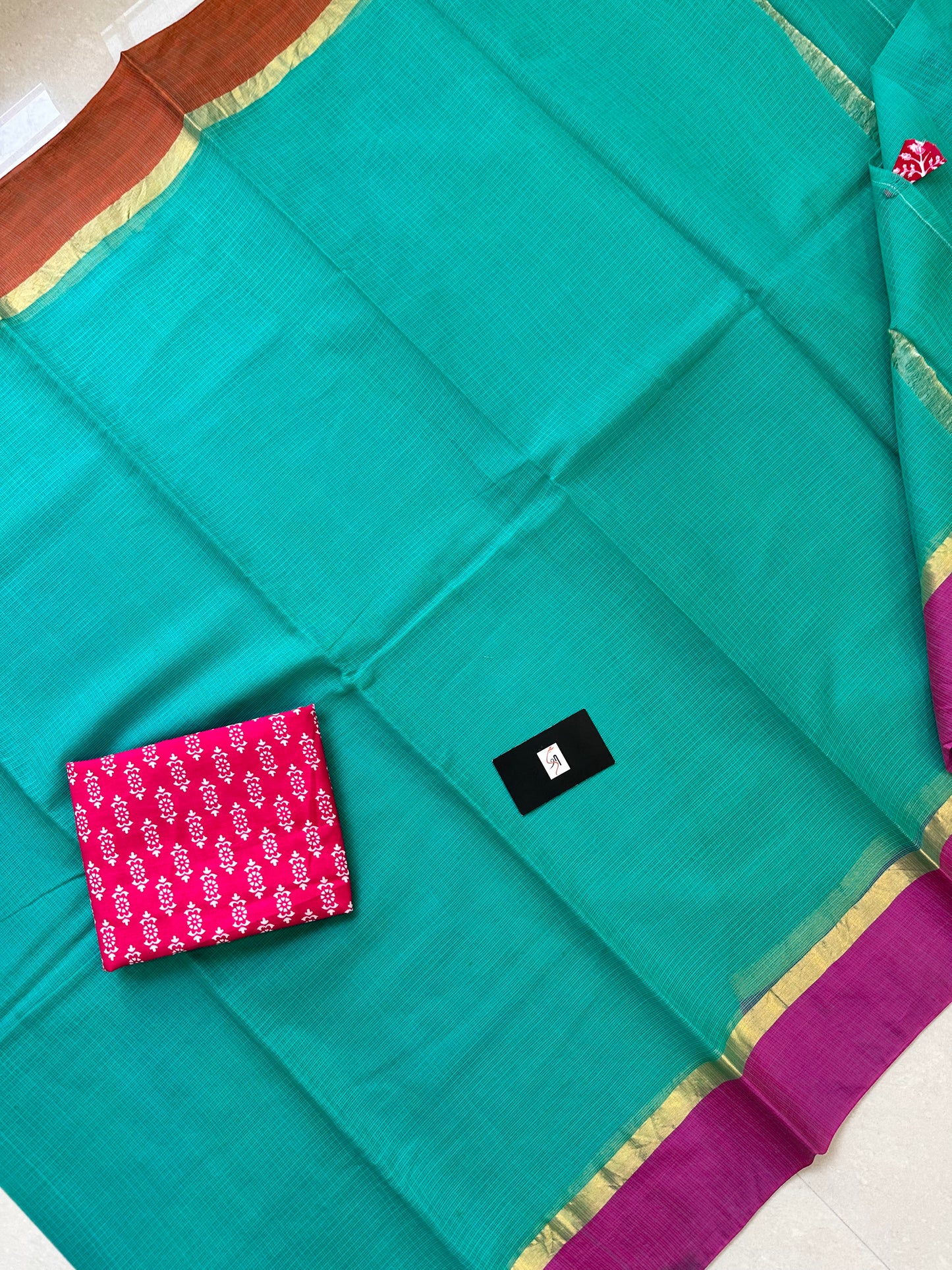 Pure Dyed Kota Cotton Doria Saree