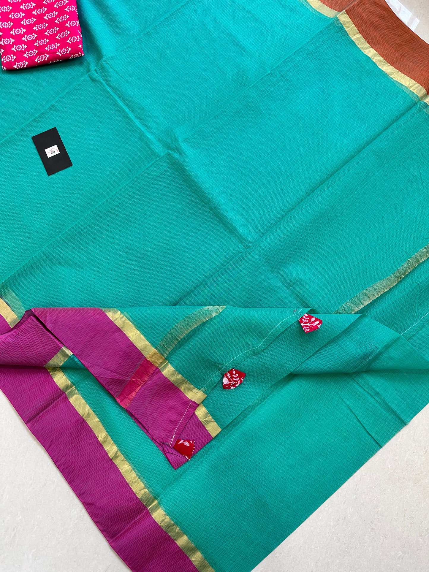 Pure Dyed Kota Cotton Doria Saree