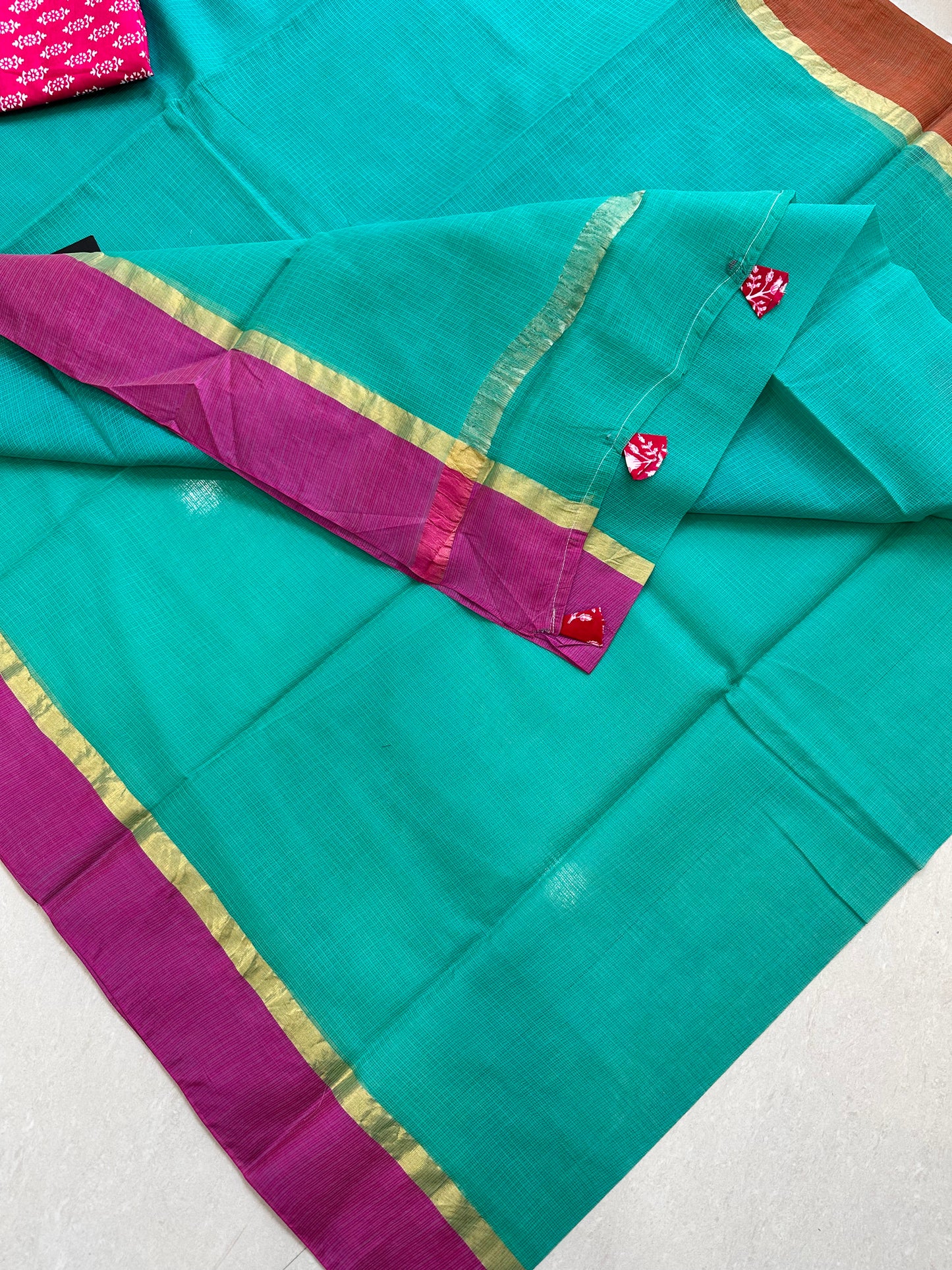 Pure Dyed Kota Cotton Doria Saree