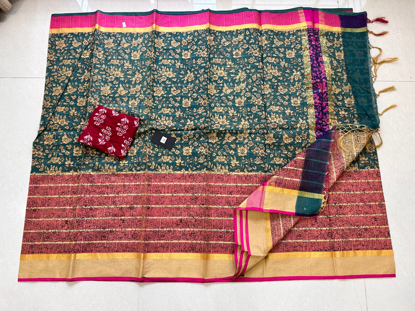 Pure Digital Printed Kota Cotton Doria Saree