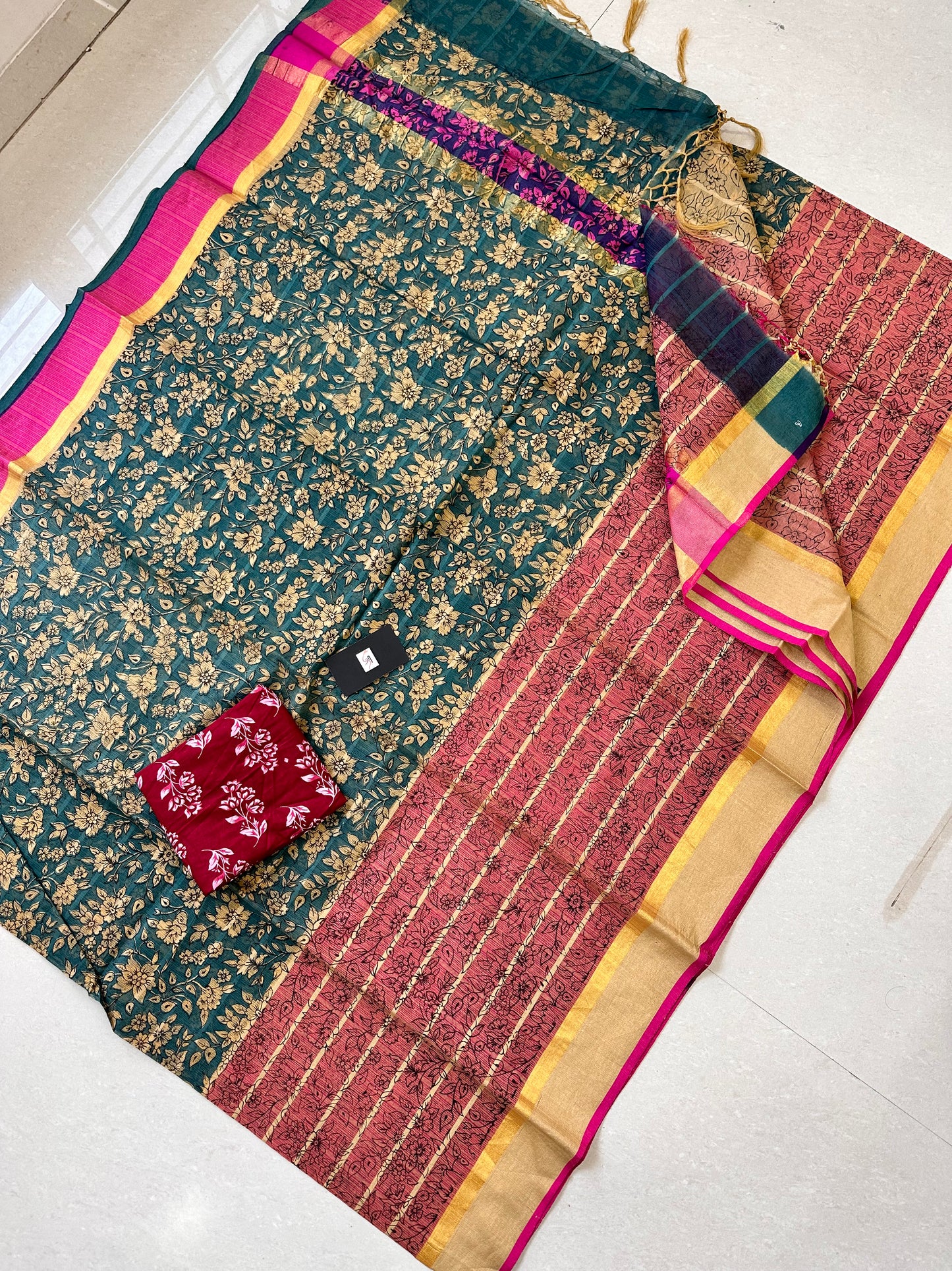 Pure Digital Printed Kota Cotton Doria Saree