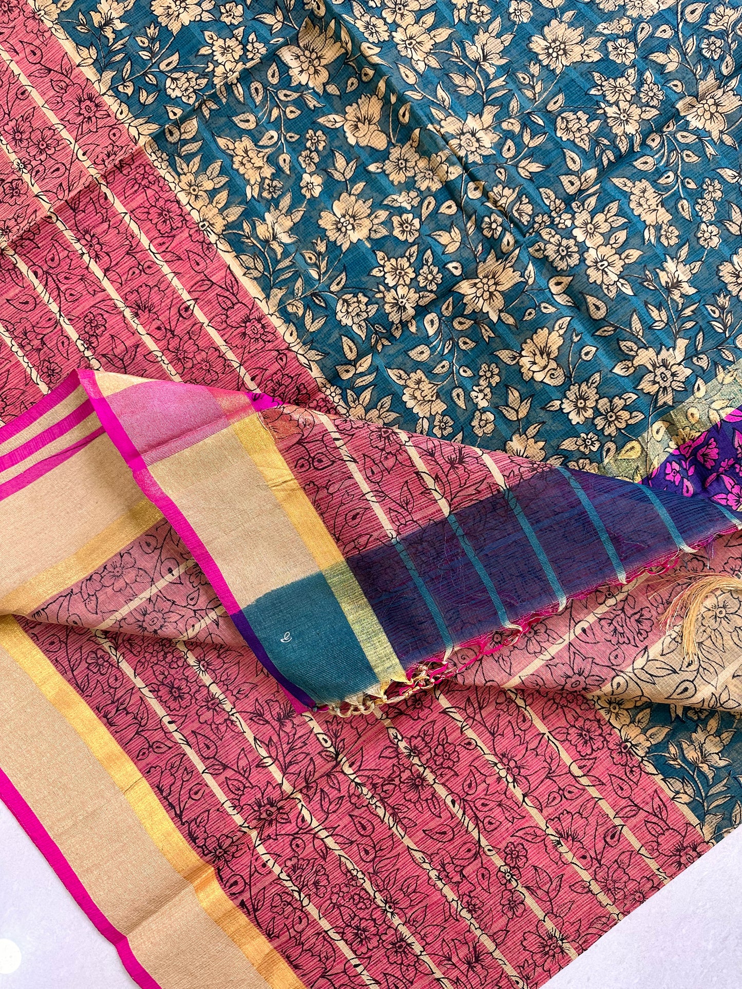 Pure Digital Printed Kota Cotton Doria Saree