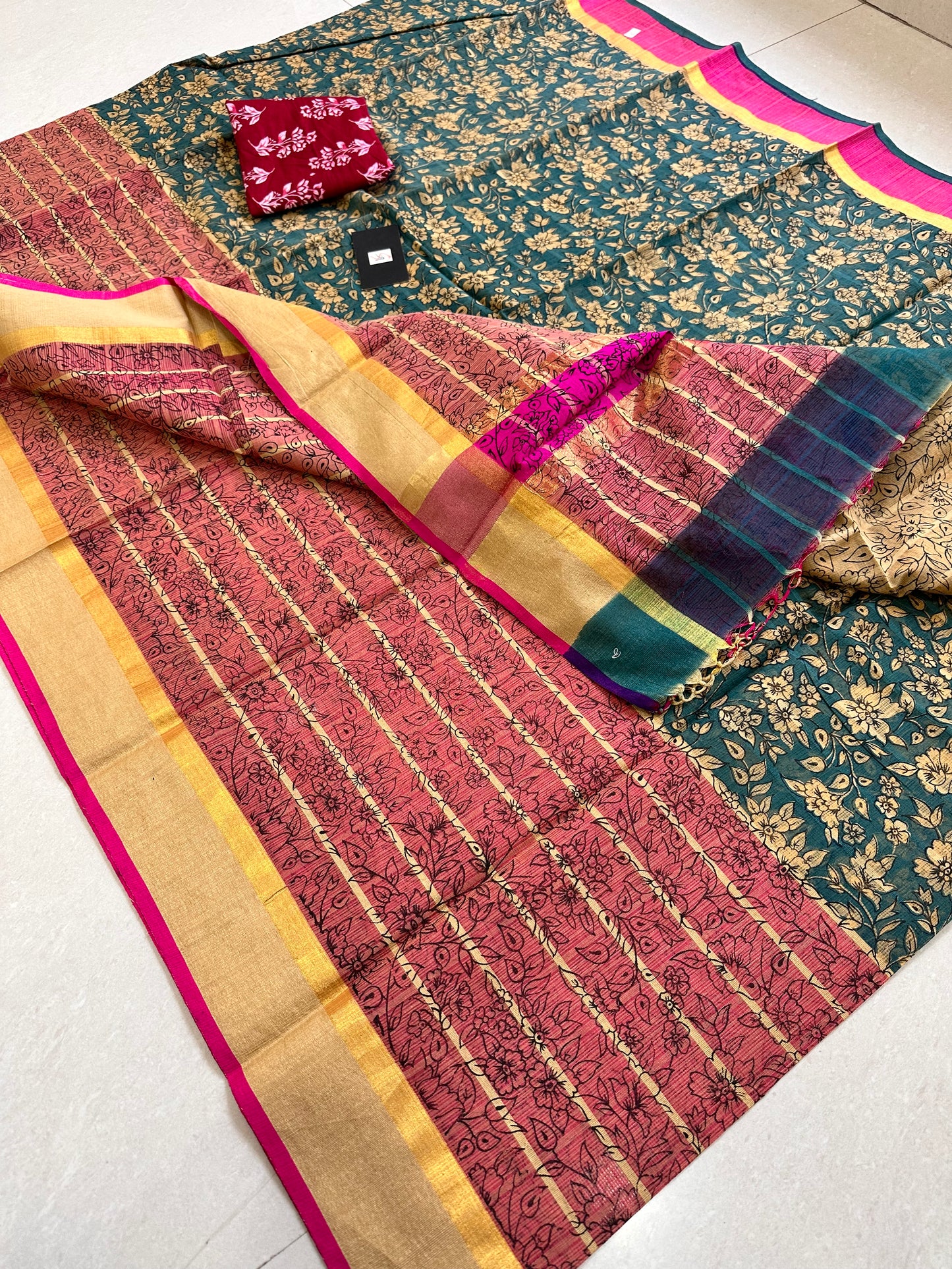 Pure Digital Printed Kota Cotton Doria Saree