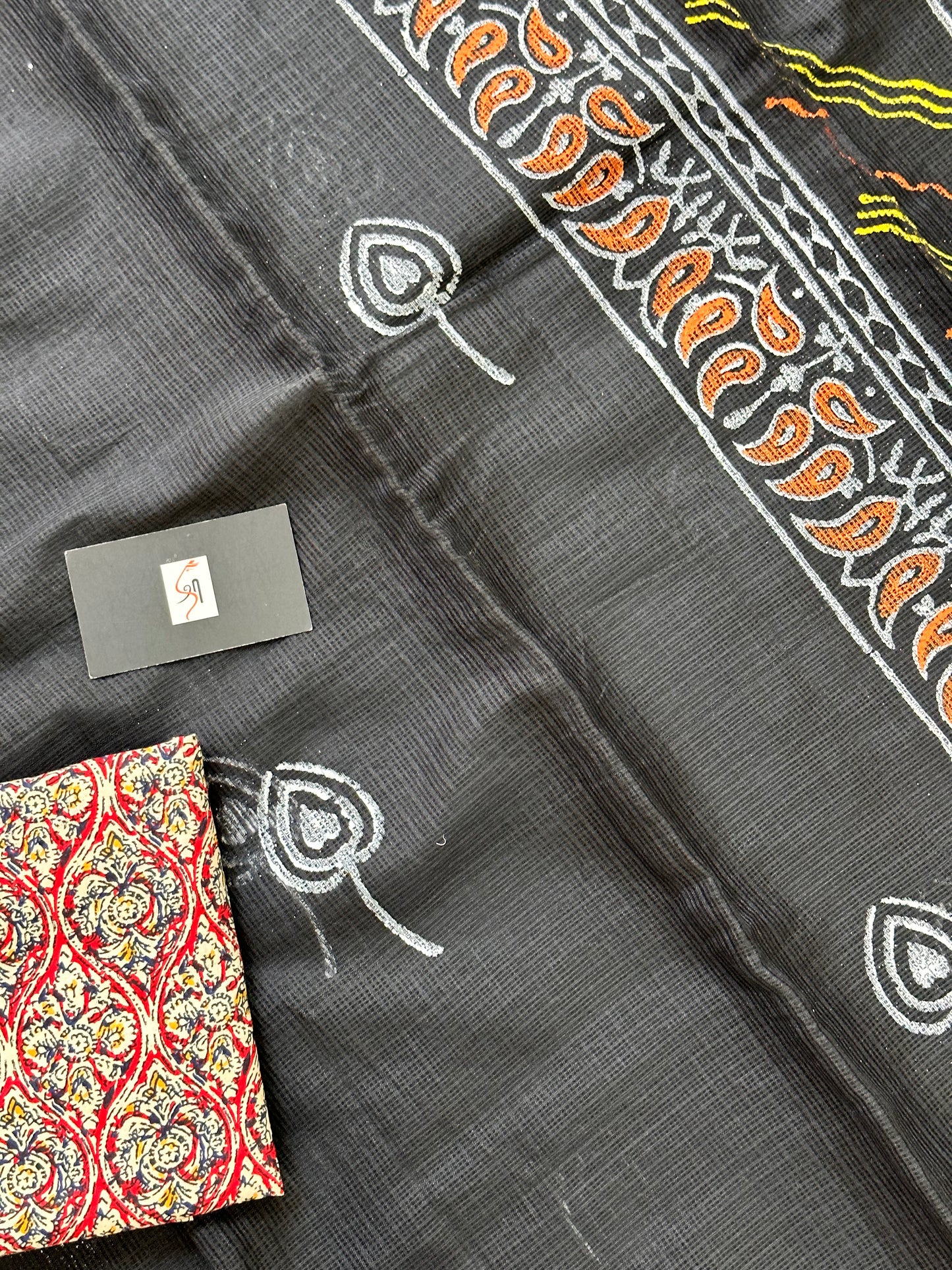 HandBlock Printed Kota Cotton Doria Saree