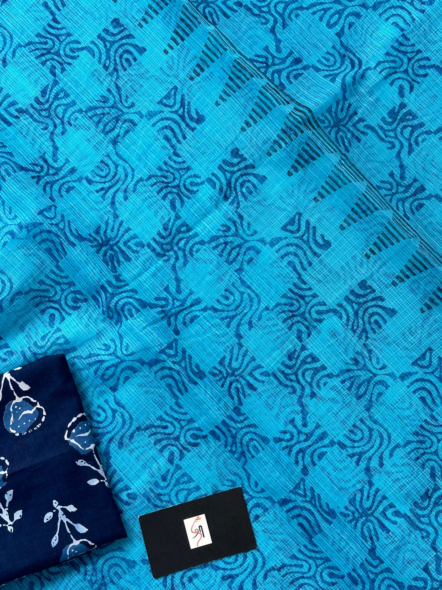 HandBlock Printed Kota Cotton Doria Saree