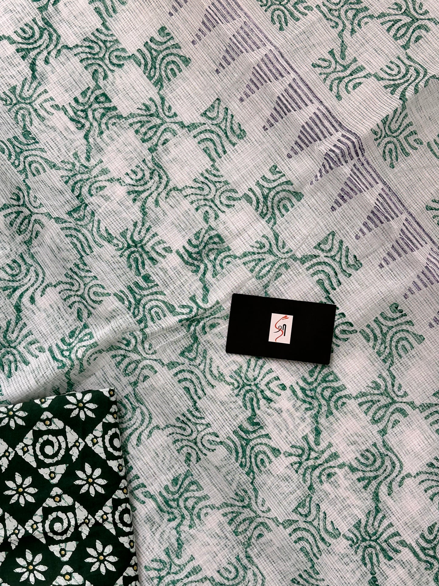 HandBlock Printed Kota Cotton Doria Saree