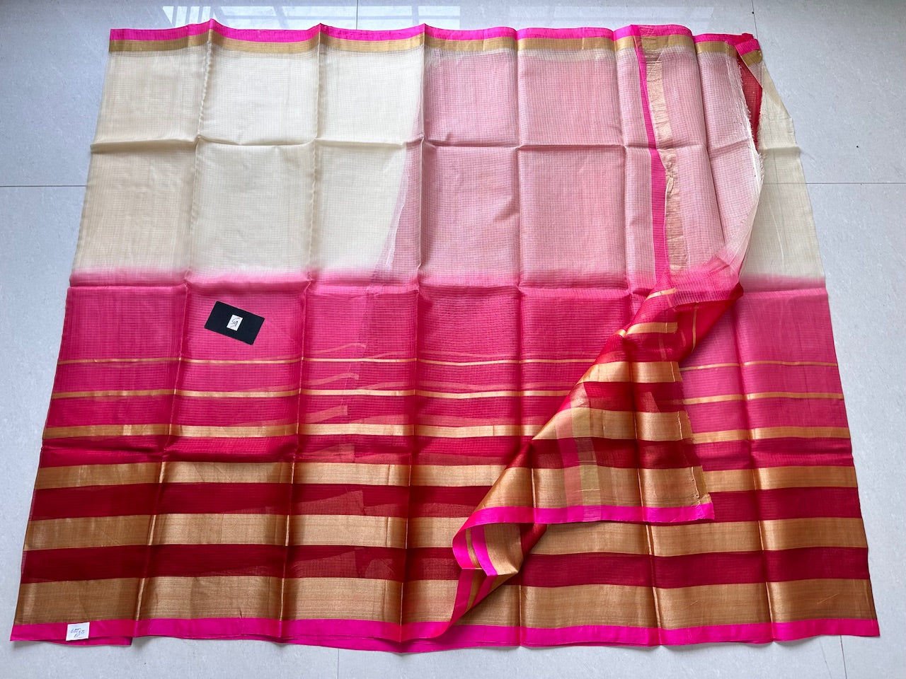 Pure Zari Stripe Multidyed Kota Silk Saree