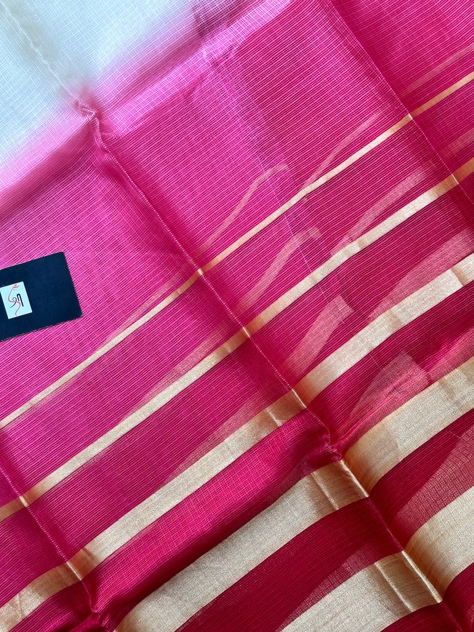 Pure Zari Stripe Multidyed Kota Silk Saree