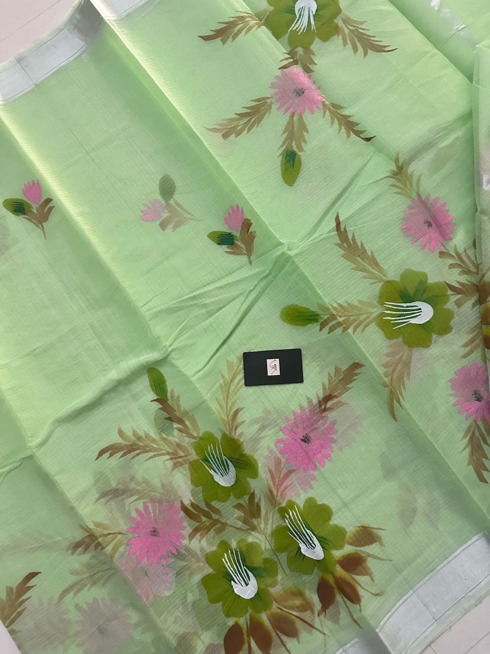 Handpainted Kota Cotton Doria Saree