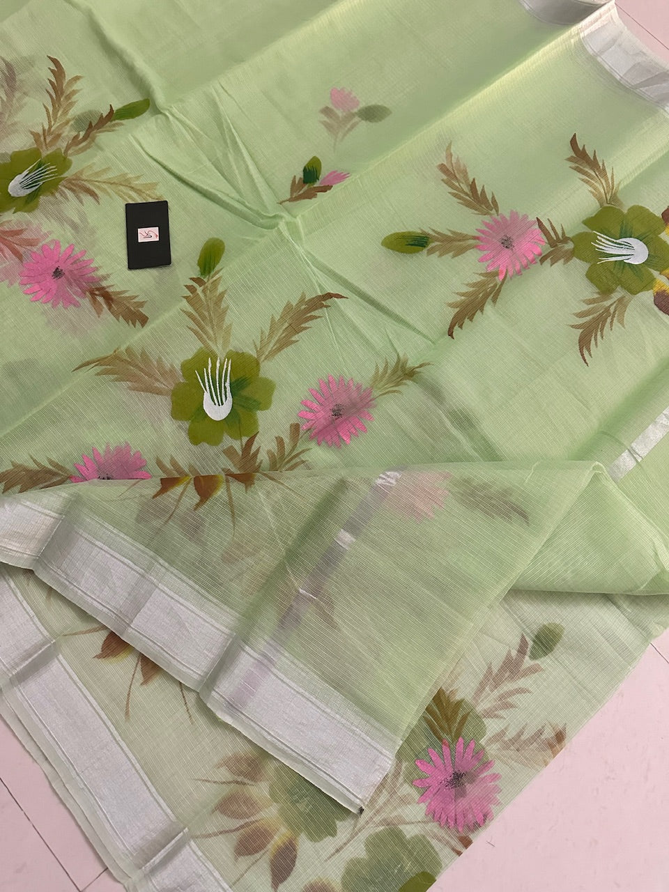 Handpainted Kota Cotton Doria Saree