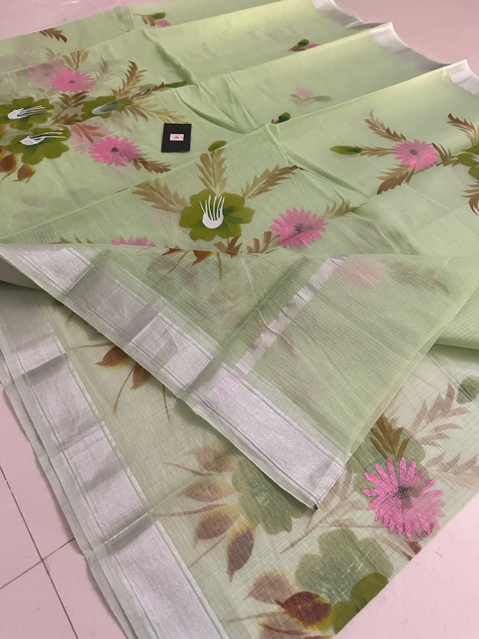 Handpainted Kota Cotton Doria Saree