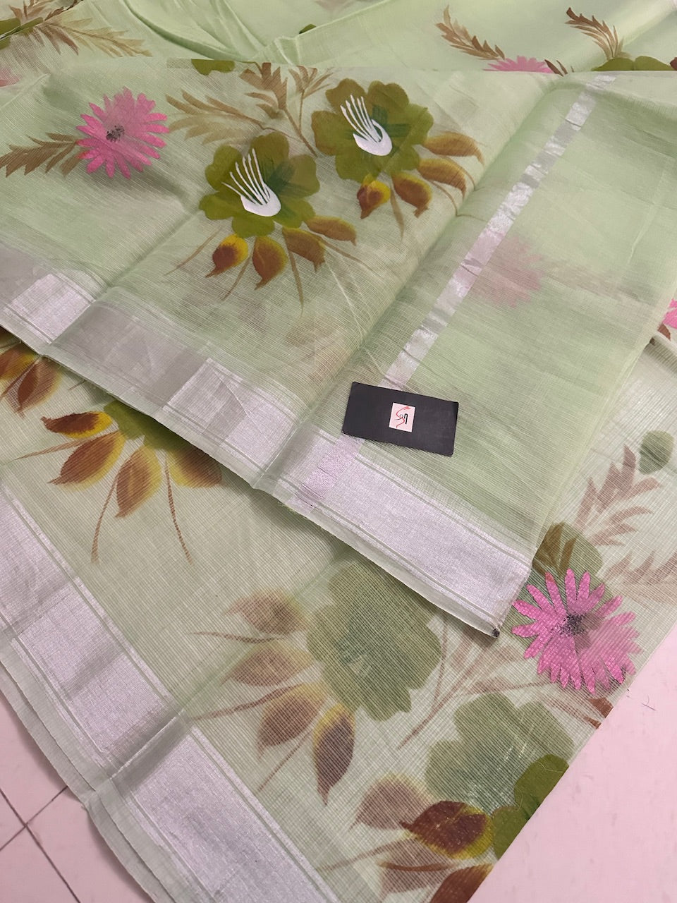 Handpainted Kota Cotton Doria Saree