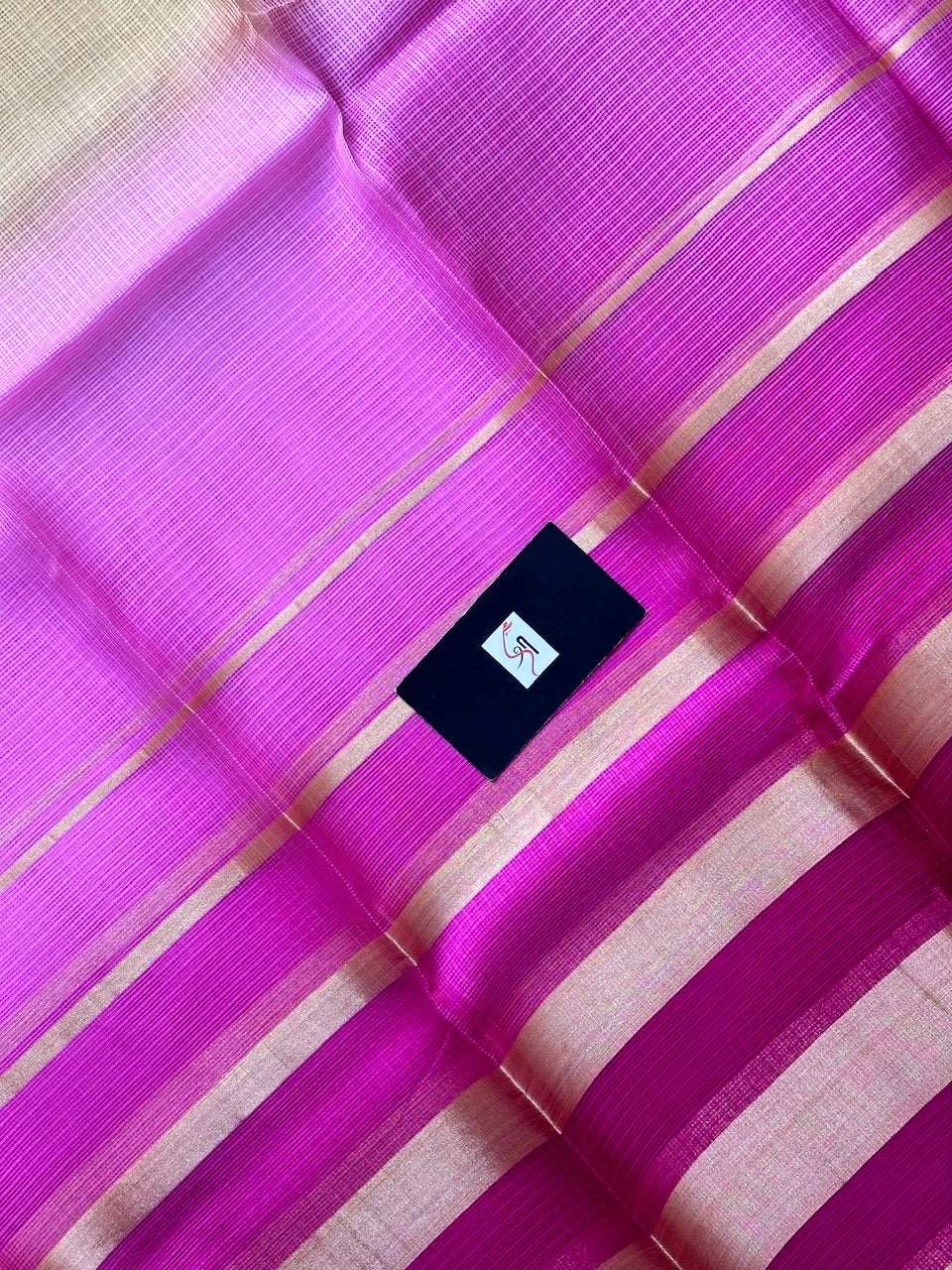 Pure Zari Stripe Multidyed Kota Silk Saree