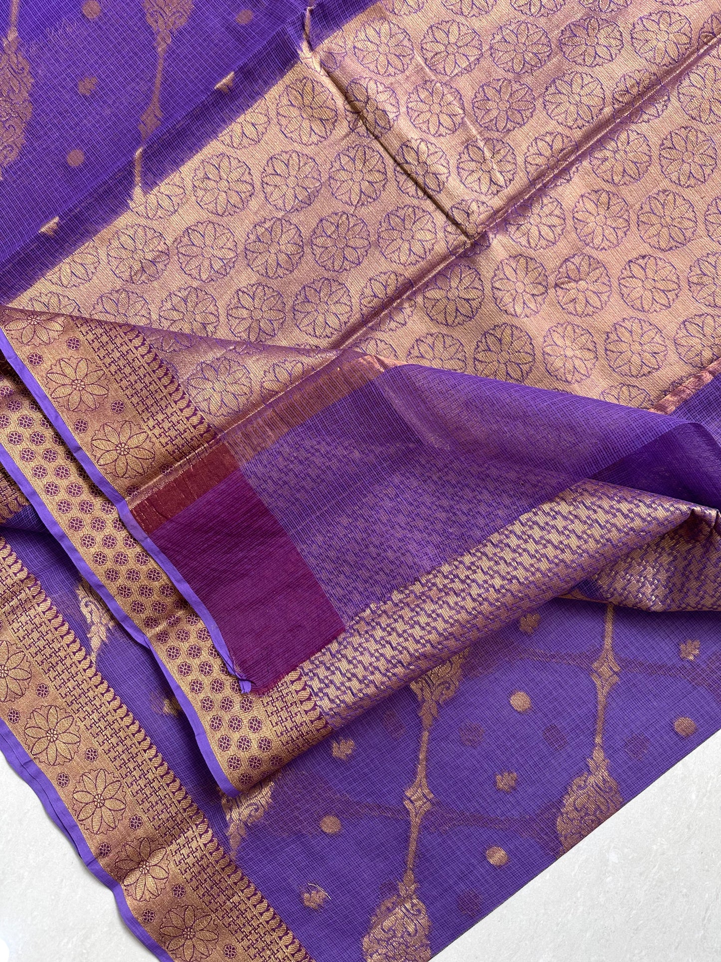 Pure Weaved Kota Cotton Doria Saree