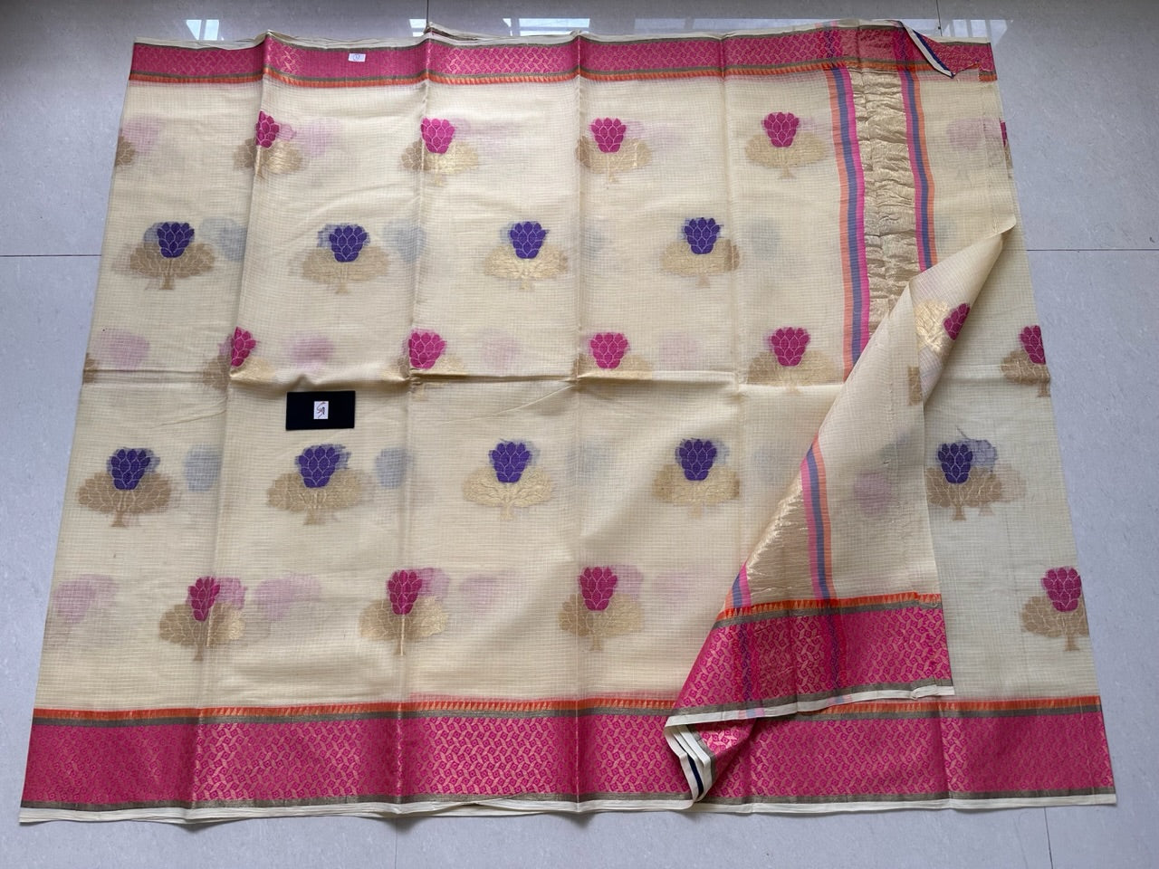 Pure Weaved Kota Cotton Doria Saree