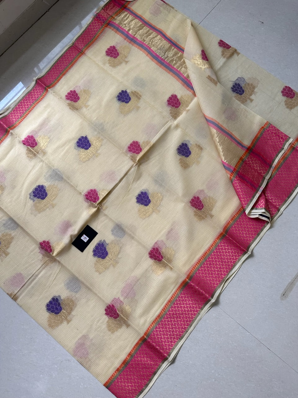 Pure Weaved Kota Cotton Doria Saree